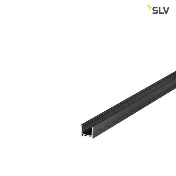 SLV 1000513 GRAZIA 20 LED Aufbauprofil standard gerillt 2m schwarz