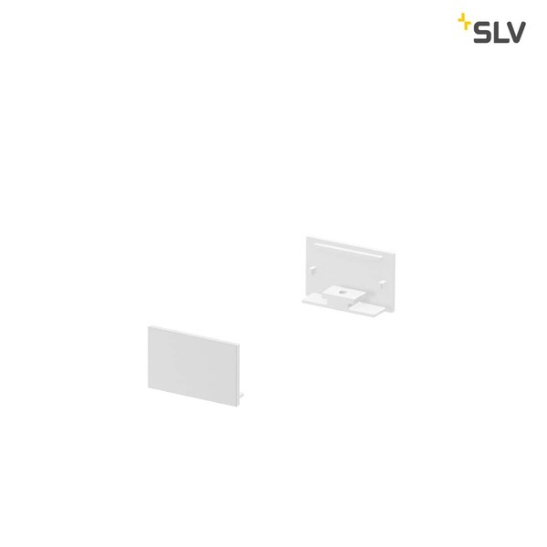 SLV 1000560 GRAZIA 20 Endkappe für GRAZIA Aufbauprofil flach 2 Stk. flache Ausführung weiss