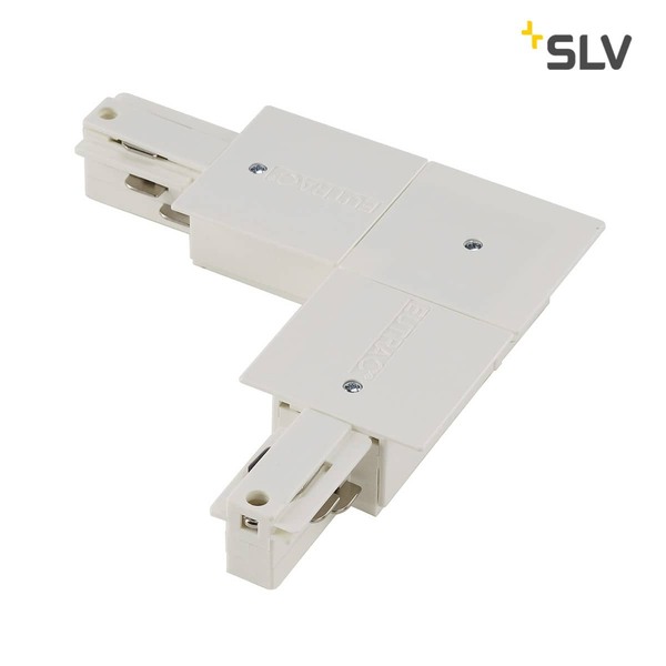SLV 1001537 EUTRAC L-Verbinder für 3-Phasen Einbauschiene verkehrsweiss Erde innen