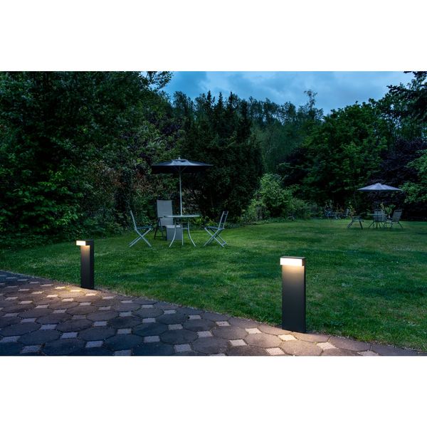 SLV 1003537 L-LINE OUT 50 FL Pole, Outdoor LED Stehleuchte anthrazit CCT switch 3000/4000K IP65