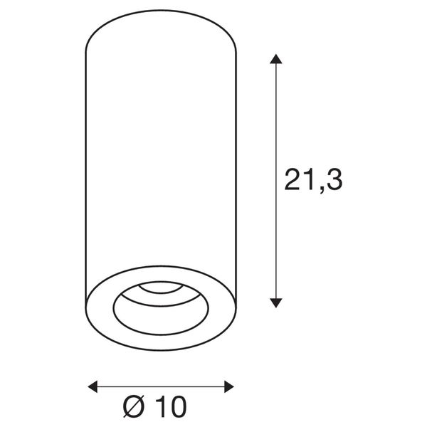 SLV 1004328 NUMINOS CL PHASE L LED Deckenaufbauleuchte weiss/schwarz 3000K 60°