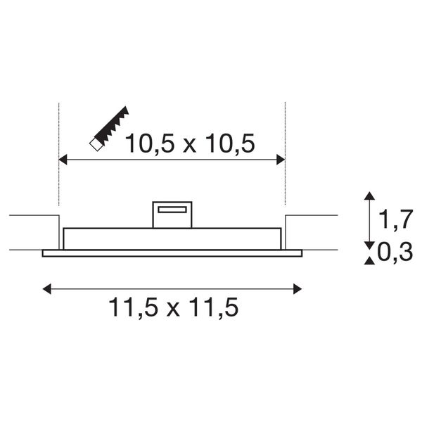 SLV 1004697 SENSER 12 DL LED Einbauleuchte eckig weiss 4000K