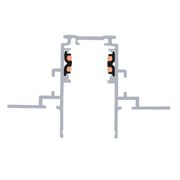 SLV 1006557 1m Einbauschiene, 48V TRACK, schwarz, DALI