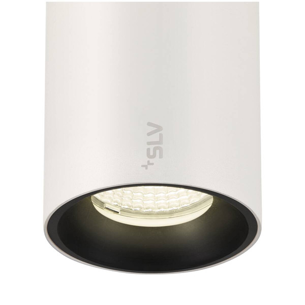 SLV NUMINOS S, 48V Spot, rund, 4000K, 16W, DALI 2, 40°, matt weiß / matt schwarz 1006753