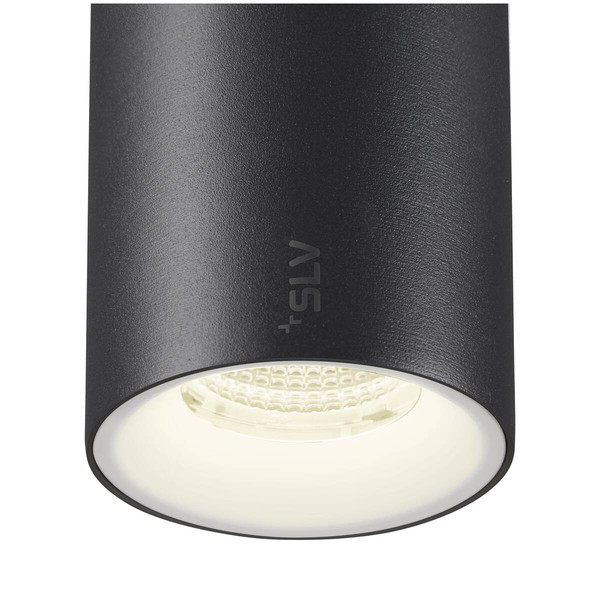 SLV NUMINOS S, 48V Pendelleuchte, Pendellänge 150cm, 4000K, 55°, DALI 2, matt schwarz / matt weiß 1006856