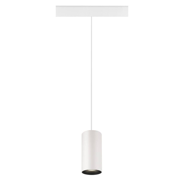 SLV NUMINOS S, 48V Pendelleuchte, Pendellänge 150cm, 4000K, 20°, DALI 2, matt weiß / matt schwarz 1006858