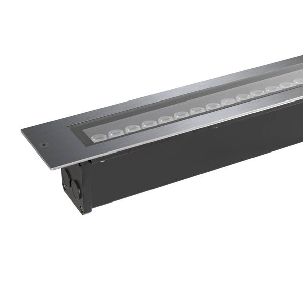 SLV 1007195 DASAR 600, LED Bodeneinbauleuchte, 18W, 3000K, IP65/IP67, quadratisch, edelstahl