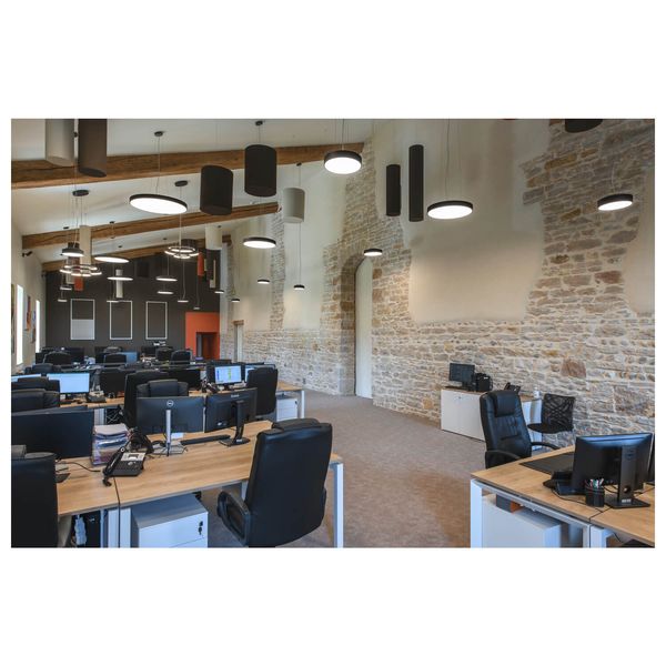 SLV 1007308 MEDO PRO 90, LED Deckenaufbauleuchte rund 3000/4000K, 75W, DALI, Touch, 80°, UGR<19, schwarz