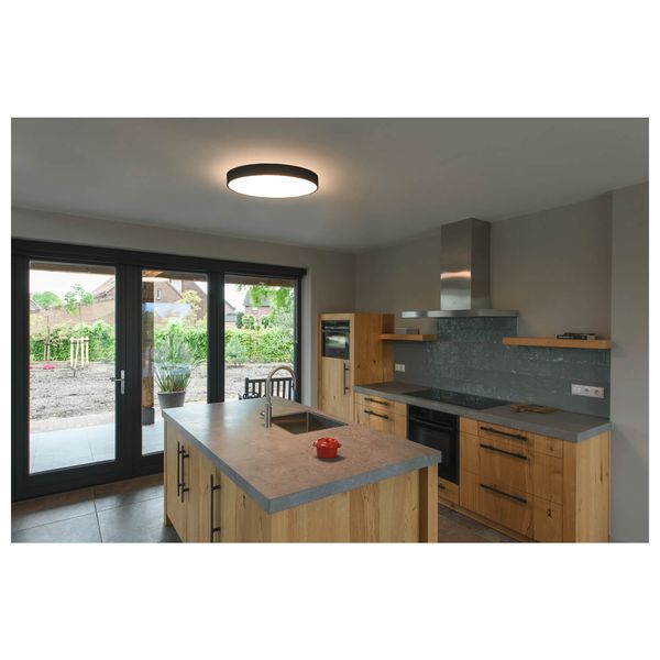 SLV 1007322 MEDO 60, LED Wand-Deckenaufbauleuchte rund 2700/3000/4000K, 39W, Phasenabschnitt, 110°, schwarz