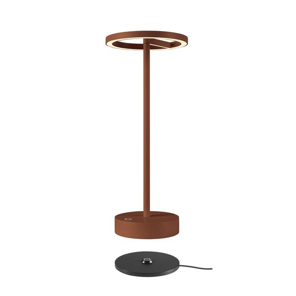 SLV 1007358 VINOLINA ONE, LED Akku-Tischleuchte IP54, 2700K, TOUCH, rost