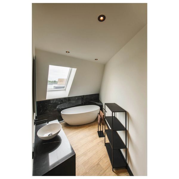 SLV 1007375 NEW TRIA 75, Deckeneinbauleuchte rund GU10, schwarz