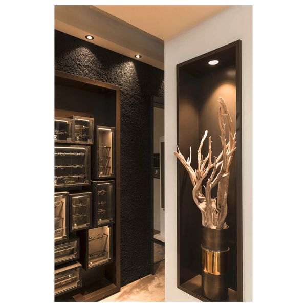 SLV 1007390 NEW TRIA 68, LED Deckeneinbauleuchte, 3000K, 38° rund schwarz