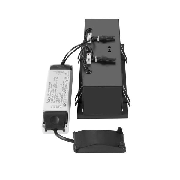SLV 1007567 KADUX, LED Deckeneinbauleuchte, triple, 3000K, 38°, quadratisch, schwarz