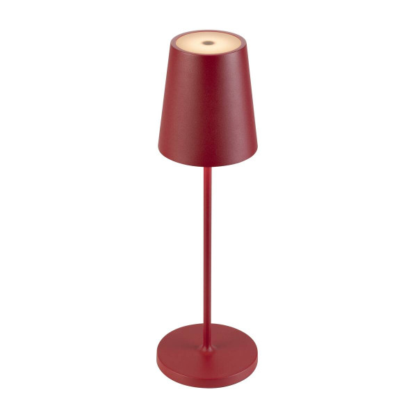 SLV 1007694 VINOLINA TWO, LED Akku-Tischleuchte IP65, 2200/2700/3000K, TOUCH, rot