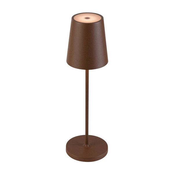 SLV 1007695 VINOLINA TWO, LED Akku-Tischleuchte IP65, 2200/2700/3000K, TOUCH, rost