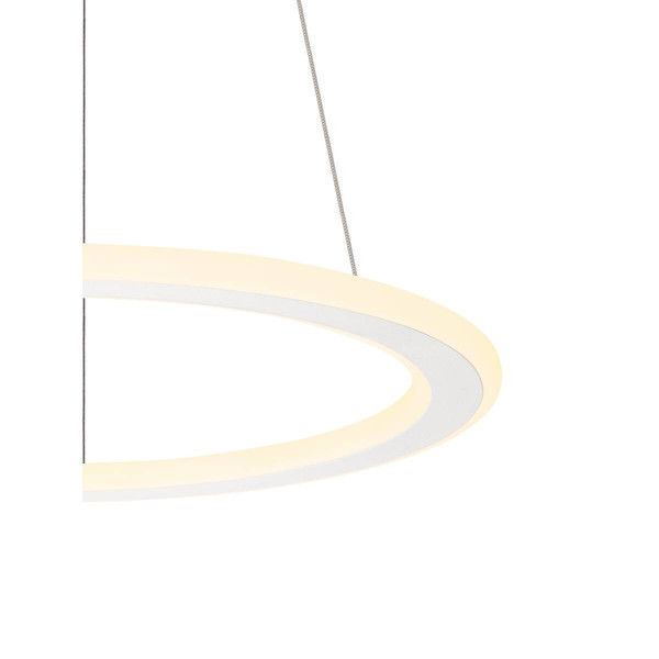 SLV ONE FLAT PD, single, Pendelleuchte, Pendellänge 180cm, 2700/3000K, PHASE, weiß 1007856