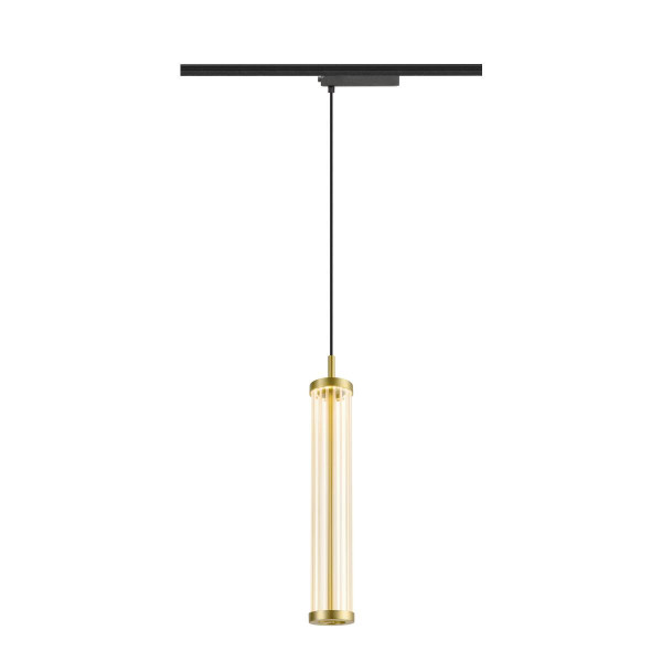 SLV QUIMERA, 1 Pendelleuchte, Pendellänge 150cm, 2700K, PHASE, gebürstet messing 1008042