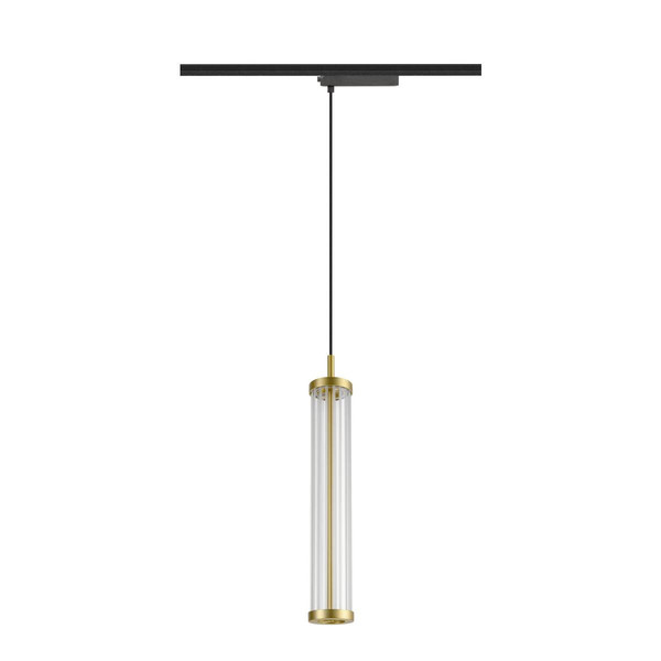 SLV QUIMERA, 1 Pendelleuchte, Pendellänge 150cm, 2700K, PHASE, gebürstet messing 1008042