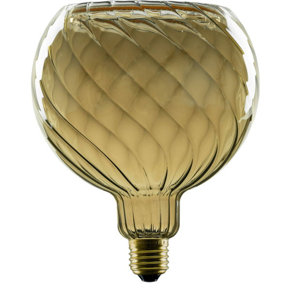 SLV LED Floating Globe 150 twisted, LED-Leuchtmittel, smokey grey, E27, PHASE, 6W, 1900K 1008151