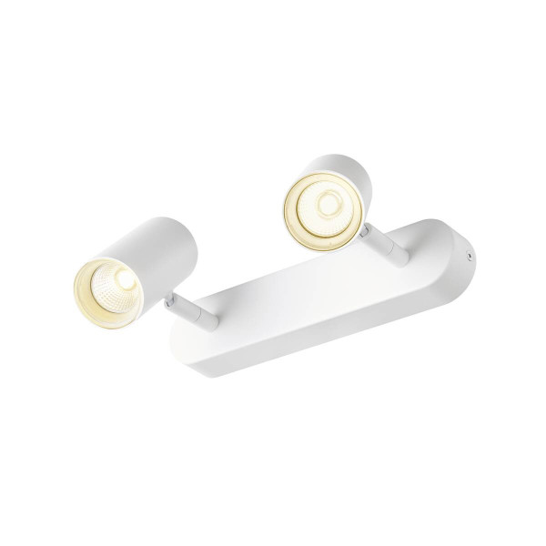 SLV NOBLO, Wand- und Deckenaufbauleuchte, double, rund, 3000K, 12W, PHASE, 32°, weiß 1008710