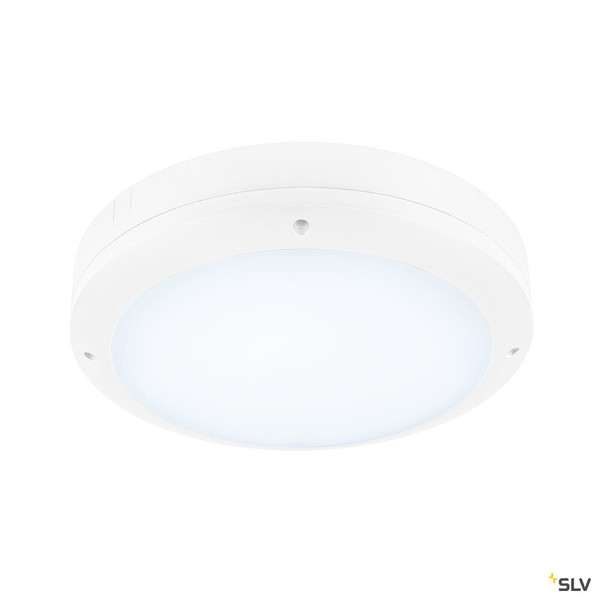 SLV 1008833 OUTDOOR BULKHEAD V 360, 20W 830/840/856 IP65 IK10 weiß