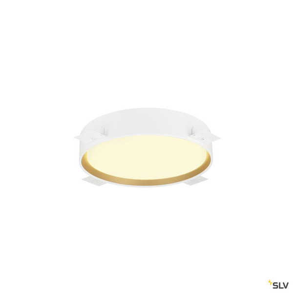 SLV 1008919 DECONA 30, CL, PHASE, Deckenaufbauleuchte, rund, 3000/4000K, 17 W, weiß / gold
