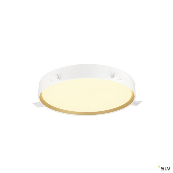 SLV 1008923 DECONA 42, CL, PHASE, Deckenaufbauleuchte, rund, 3000/4000K, 23 W, weiß / gold