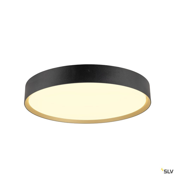 SLV 1008924 DECONA 42, CL, PHASE, Deckenaufbauleuchte, rund, 3000/4000K, 23 W, schwarz / gold