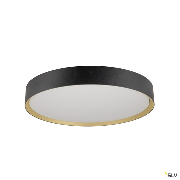 SLV 1008924 DECONA 42, CL, PHASE, Deckenaufbauleuchte, rund, 3000/4000K, 23 W, schwarz / gold