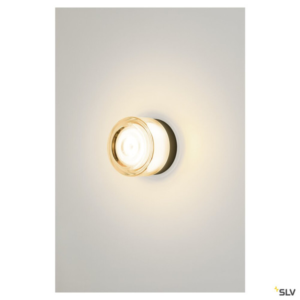 SLV 1008941 CYFT WAVE, Wand- und Deckenaufbauleuchte, 2700/3000/4000 K, 6,5 W, PHASE, schwarz / amber