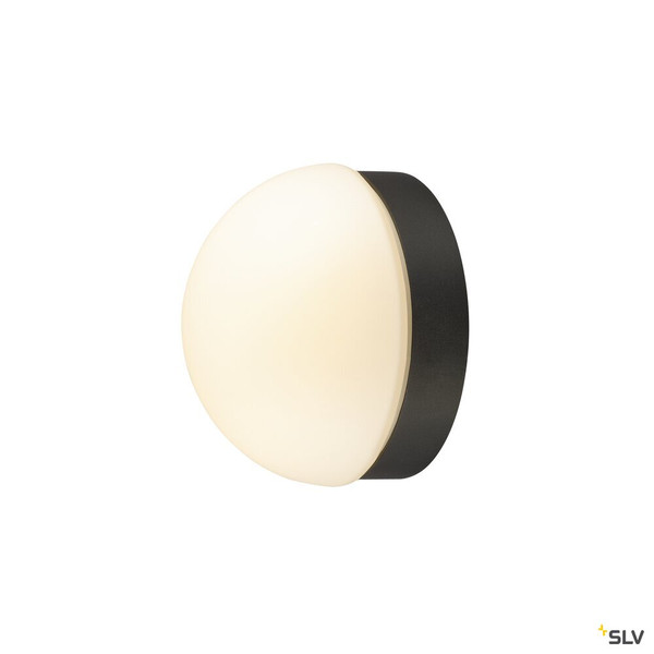 SLV 1008944 CYFT DOME, Wand- und Deckenaufbauleuchte, 2700/3000/4000 K, 6,5 W, PHASE, schwarz / milchig