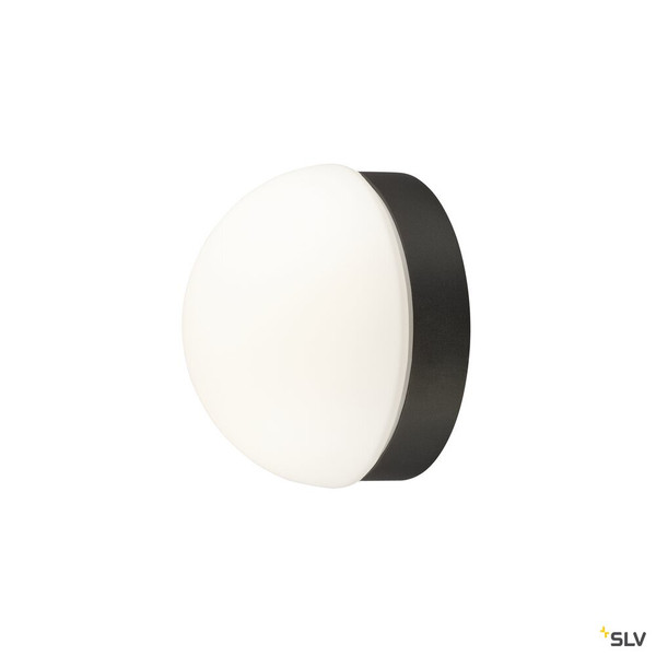 SLV 1008944 CYFT DOME, Wand- und Deckenaufbauleuchte, 2700/3000/4000 K, 6,5 W, PHASE, schwarz / milchig