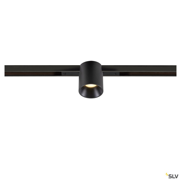 SLV 1008950 FIX-IT!, 48V, DALI, rund, Standard track, Spot, 3000K, 6.6 W, 36°, schwarz / schwarz