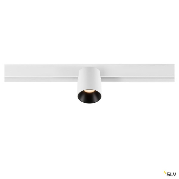 SLV 1008965 FIX-IT!, 48V, DALI, rund, Surface mounted track, Spot, 2000-3000K, 7.4 W, 36°, weiß / schwarz