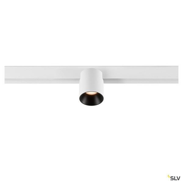 SLV 1008965 FIX-IT!, 48V, DALI, rund, Surface mounted track, Spot, 2000-3000K, 7.4 W, 36°, weiß / schwarz