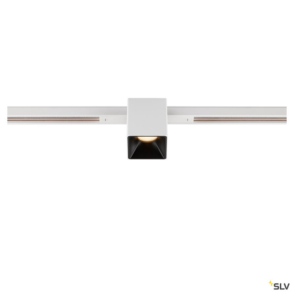 SLV 1008977 FIX-IT!, 48V, DALI, eckig, Standard track, Spot, 2000-3000K, 7.4 W, 36°, weiß / schwarz