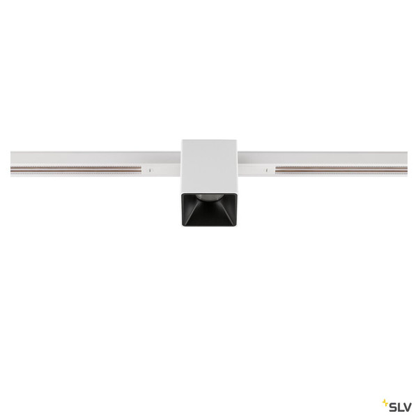 SLV 1008977 FIX-IT!, 48V, DALI, eckig, Standard track, Spot, 2000-3000K, 7.4 W, 36°, weiß / schwarz