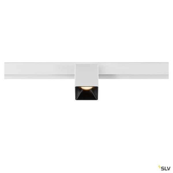 SLV 1008981 FIX-IT!, 48V, DALI, eckig, Surface mounted track, Spot, 2700K, 6.6 W, 36°, weiß / schwarz