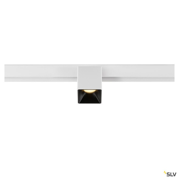 SLV 1008985 FIX-IT!, 48V, DALI, eckig, Surface mounted track, Spot, 3000K, 6.6 W, 36°, weiß / schwarz