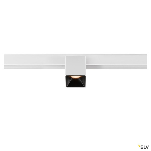 SLV 1008989 FIX-IT!, 48V, DALI, eckig, Surface mounted track, Spot, 2000-3000 K, 7.4 W, 36°, weiß / schwarz