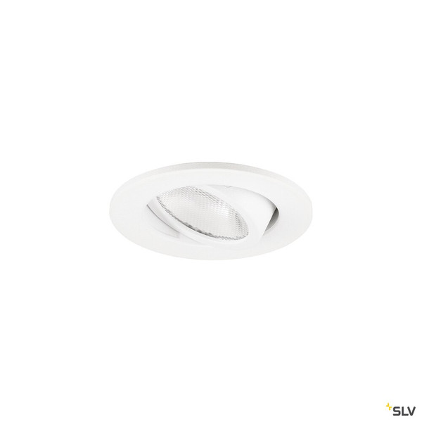 SLV 1009002 NEW TRIA® 45, DL, rund, Deckeneinbauleuchte, 2700 K, 24°, weiß