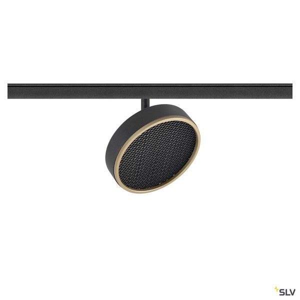 SLV 1009016 GRIP! FLAT, 48V Spot, DALI, rund, 2700/3000 K, 14.5 W, schwarz / gold