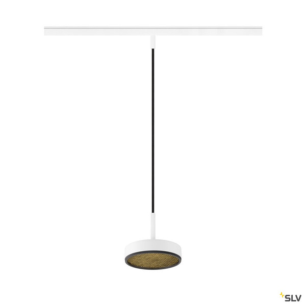 SLV 1009019 GRIP! FLAT, 48V Pendelleuchte, DALI, Pendellänge 200 cm, 2700/3000 K, weiß / schwarz