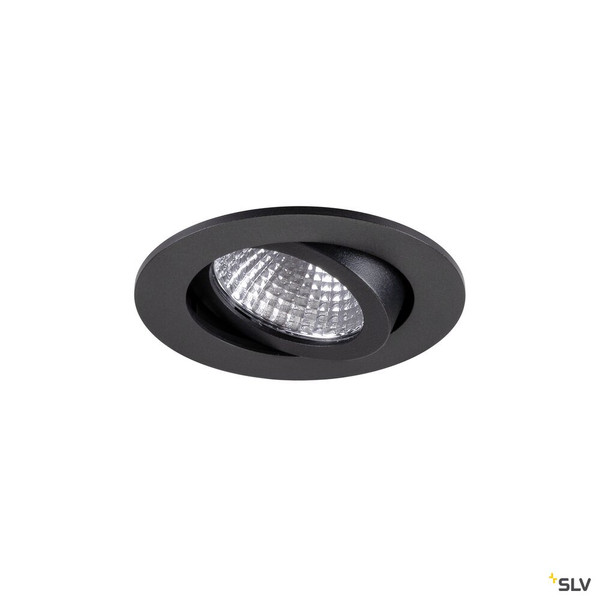 SLV 1009023 NEW TRIA® 68, Deckeneinbauleuchte, PHASE, AIRTIGHT, rund, 3000 K, 7.5 W, schwarz