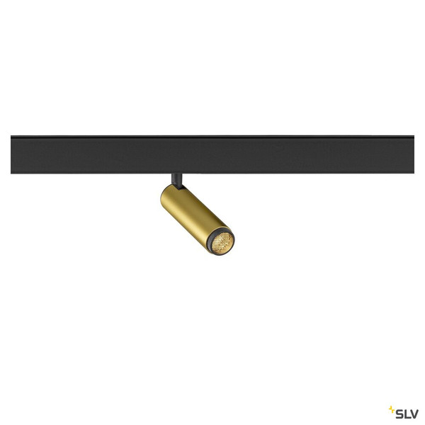 SLV 1009031 GRIP! S, 48V Spot, deep & recessed track, zylindrisch, 3000K, 9.8 Watt, DALI, 29°, gold / schwarz