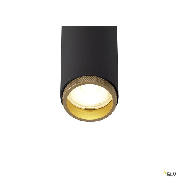 SLV 1009039 GRIP! S, Deckenaufbauleuchte, single, PHASE, 3000 K, 11 W, 29°, schwarz / gold