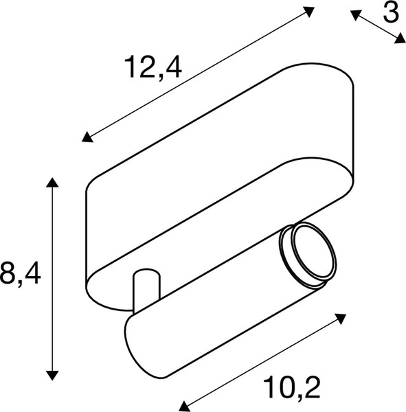 SLV 1009039 GRIP! S, Deckenaufbauleuchte, single, PHASE, 3000 K, 11 W, 29°, schwarz / gold