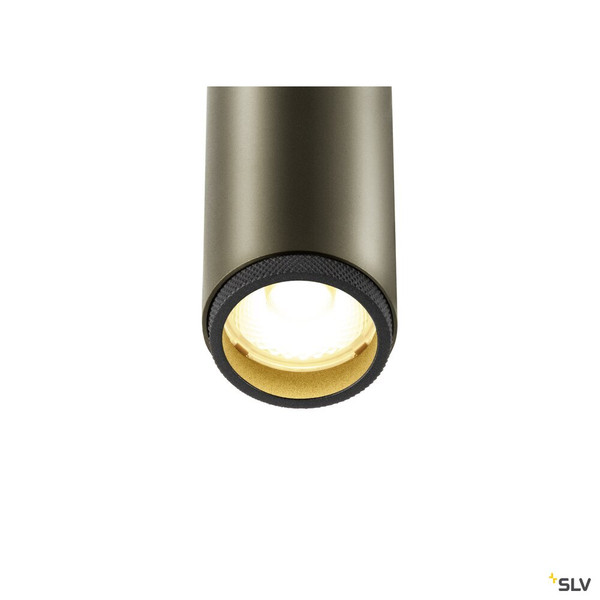 SLV 1009041 GRIP! S, Deckenaufbauleuchte, single, PHASE, 3000 K, 11 W, 29°, bronze / schwarz