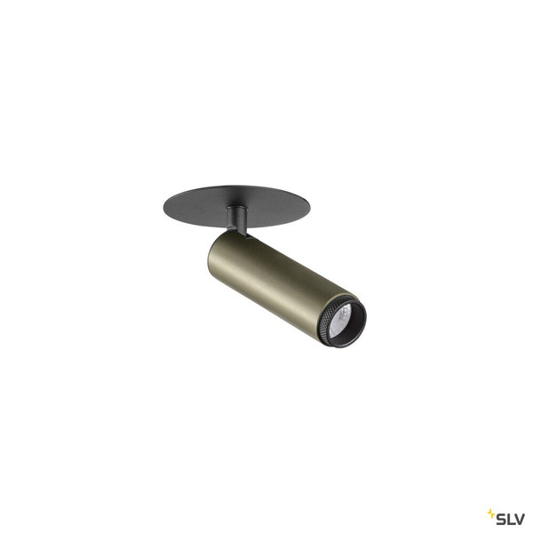 SLV 1009056 GRIP! S, Deckeneinbauleuchte, PHASE, 2700 K, 29°, IP20, zylindrisch, bronze / schwarz