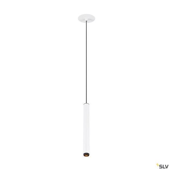 SLV 1009060 GRIP! S, Pendelleuchte, PHASE, Pendellänge 200 cm, 2700 K, 29°, weiß / schwarz